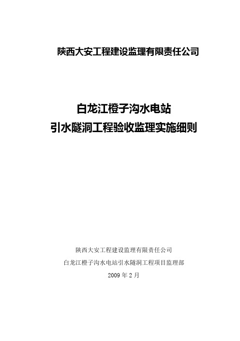 验收监理实施细则