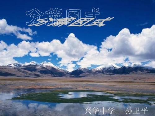 分解因式[下学期]--北师大版.