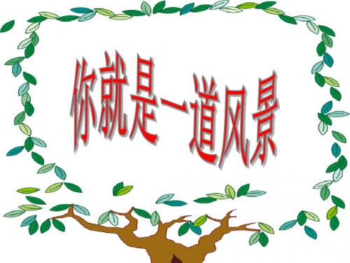 《你就是一道风景》1(28张PPT)(人民版八年级下)课件