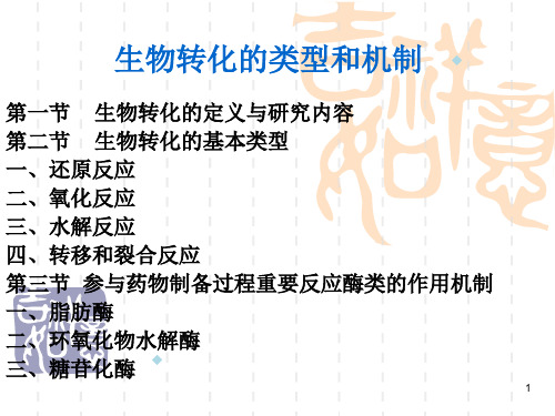 生物转化的类型和机制