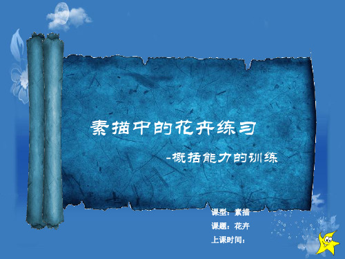 1创意素描教学-花卉素描
