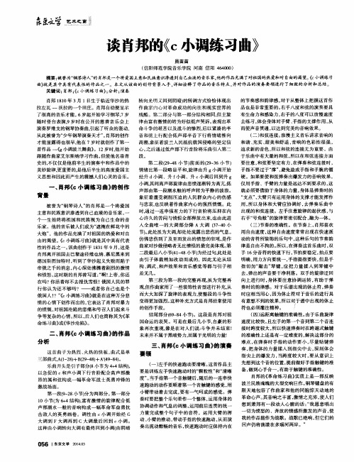 谈肖邦的《c小调练习曲》