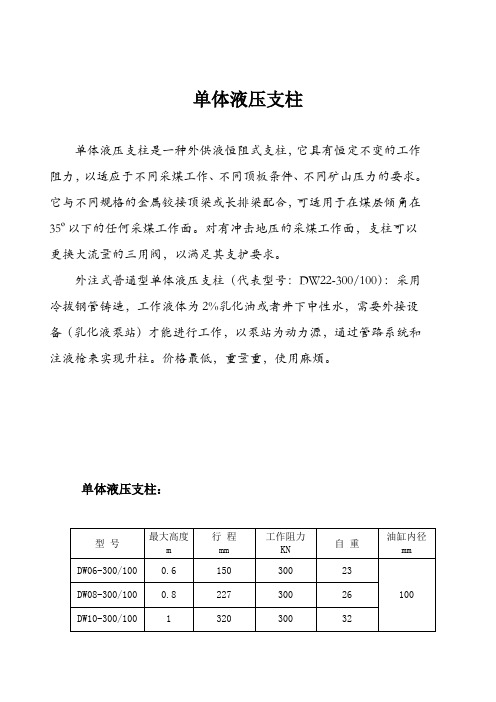 单体液压支柱