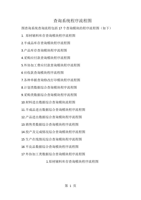 查询系统程序流程图共21页文档