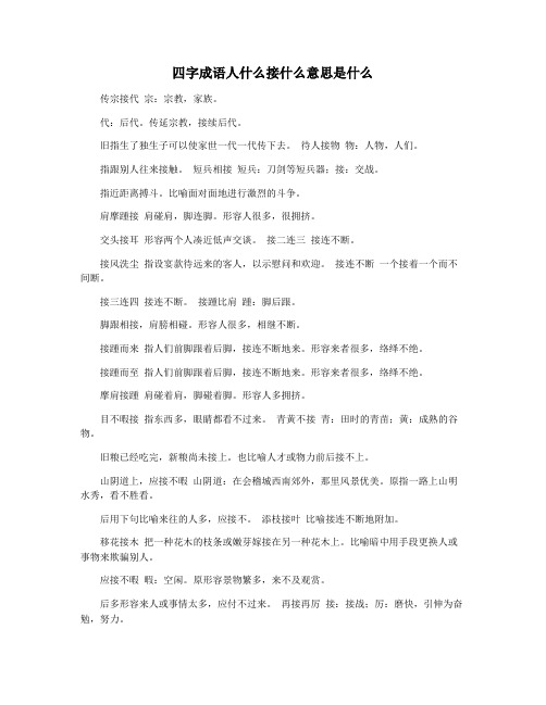 四字成语人什么接什么意思是什么