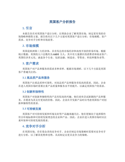 英国客户分析报告