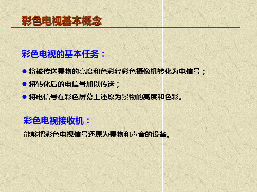 彩色电视技术课件 第一章