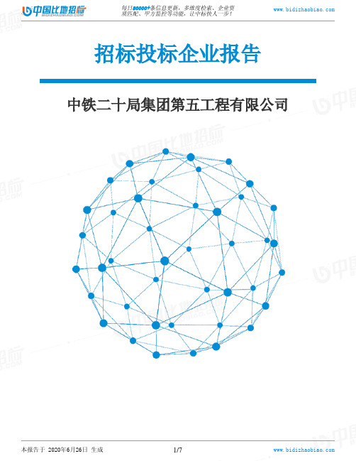 中铁二十局集团第五工程有限公司-招投标数据分析报告