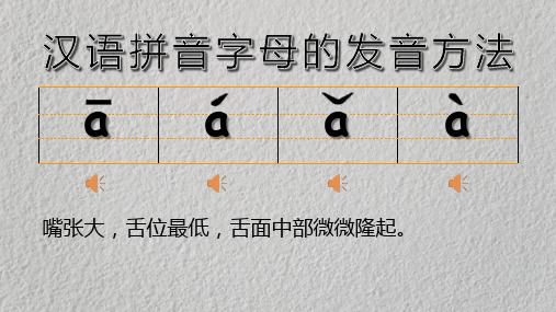 汉语拼音字母的发音方法