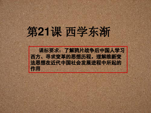 第21课西学东渐 17张ppt