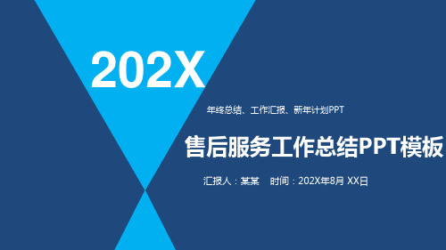 售后服务工作总结PPT模板