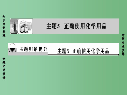 高中化学主题5正确使用化学用品主题归纳提升课件鲁科版选修