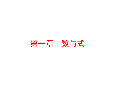 中考专题复习：数与式ppt 人教版