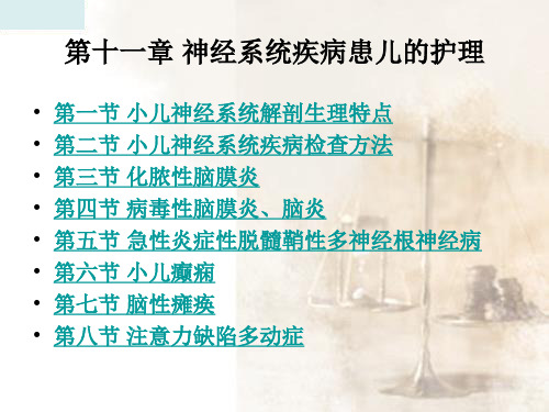 神经系统疾病患儿的护理