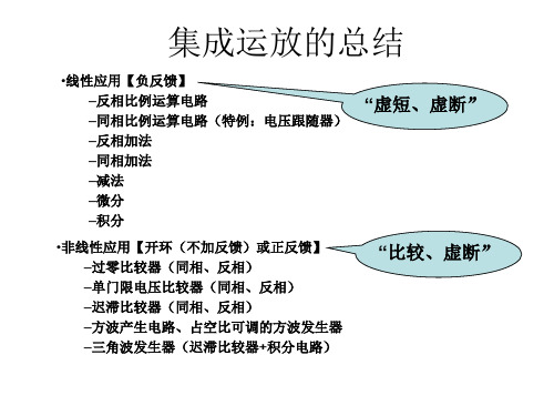 集成运放总结。