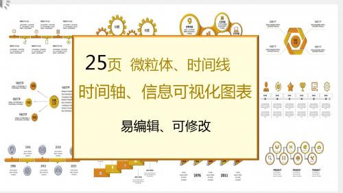 时间线时间轴微粒体信息可视化图表PPT模板