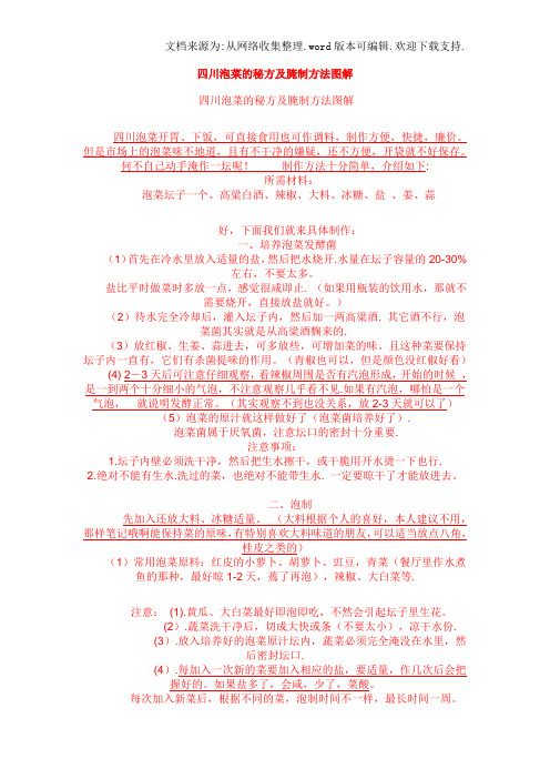 四川泡菜的秘方及腌制方法图解