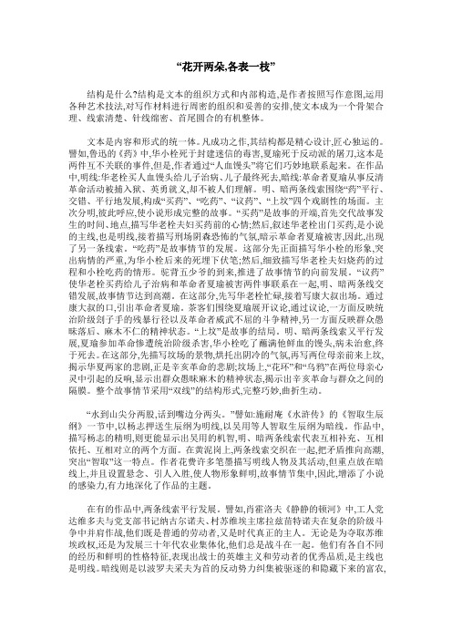 “花开两朵,各表一枝”