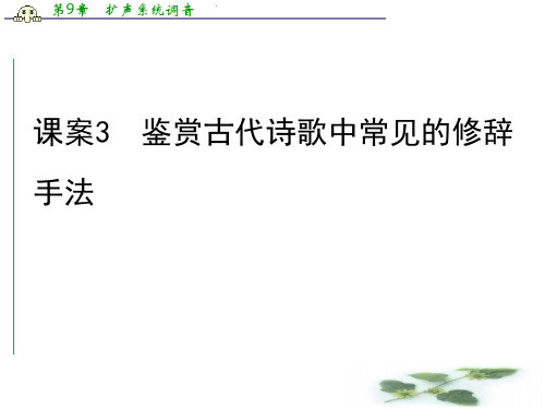 高考语文二轮复习课件：专题13 考点3 课案3 鉴赏古代诗歌中常见的修辞手法