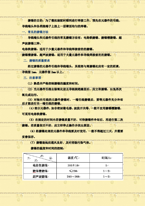 3.2  搪锡技术