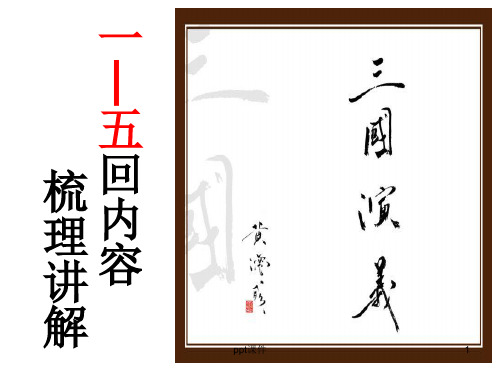 三国演义回内容梳理 ppt课件