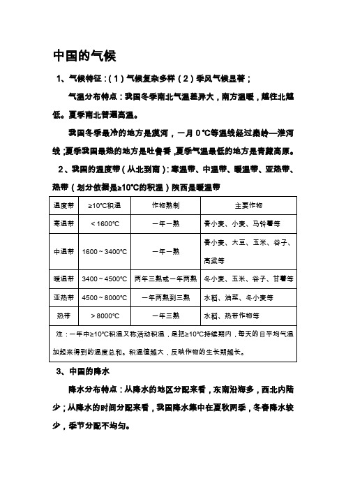 中国的气候