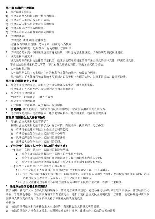 自考行政管理专科《法学概论》知识点