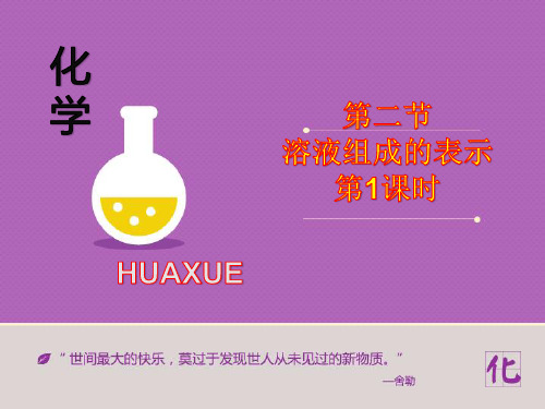 沪教版九年级化学下册6.1《溶液组成的表示》课件 (共43张PPT)