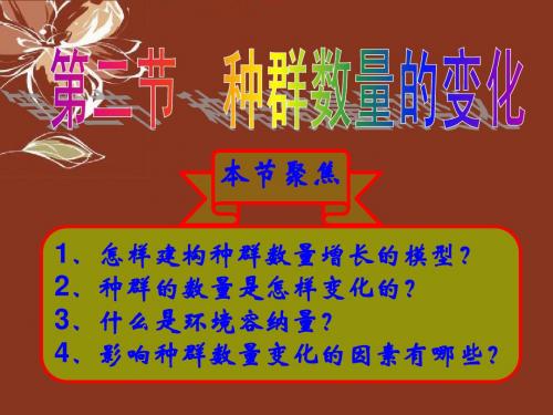 高中生物《第四章 第二节 种群数量的变化》课件5 新人教版必修3