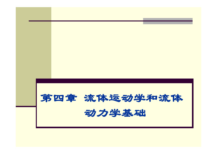 流体力学第四章