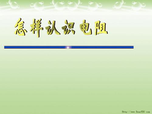 《怎样认识电阻》ppt