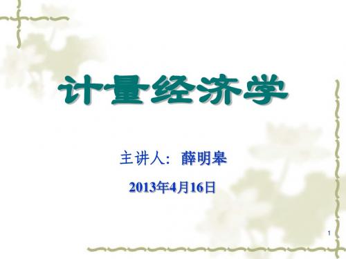计量经济学第四章
