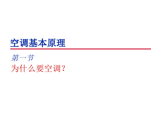 空调基本原理培训课件