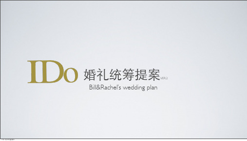 婚礼统筹提案