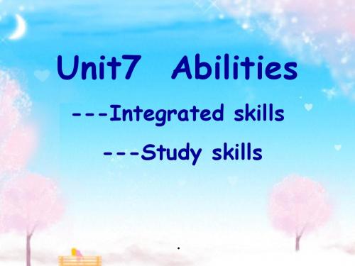 牛津译林版七下英语7BUnit7Integratedskills+reading课件