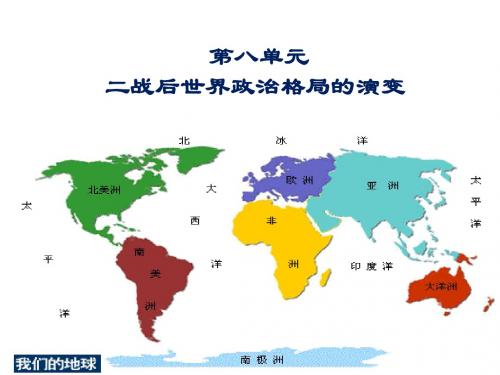 高中历史必修1 第八单元 当今世界政治格局的多极化趋势 课件 (共38张PPT)