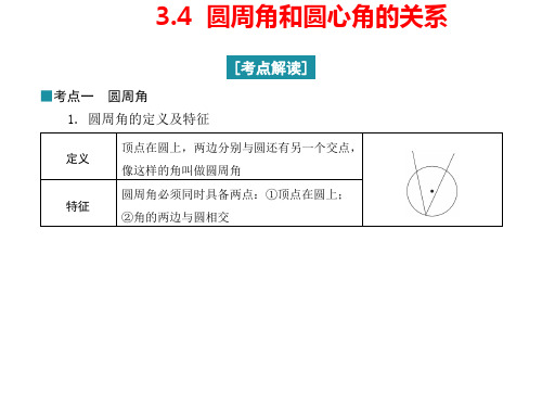 圆周角和圆心角的关系ppt课件