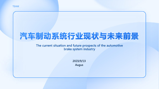 2023年中国汽车制动系统行业现状深度研究与未来前景分析报告