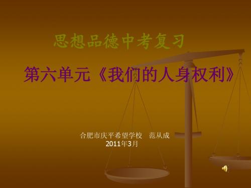 中考复习：从乞讨儿童看我们的人身权利(共19张ppt)