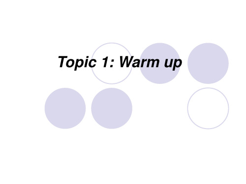 warm up ppt