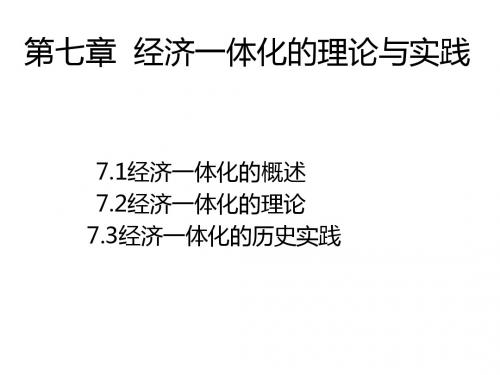 第七章经济一体化-精品文档