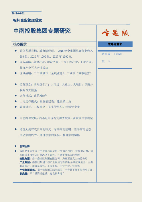 中南控股专题研究