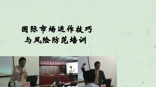 国际市场运作技巧与风险防范培训课件