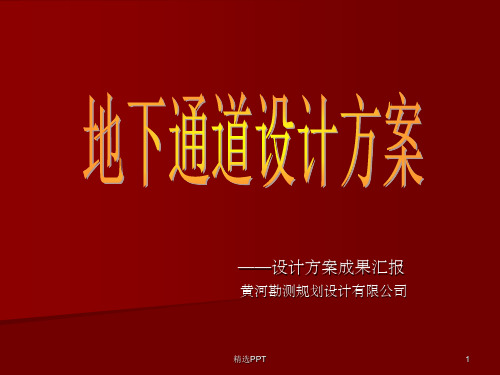 《地下通道设计方案》PPT课件