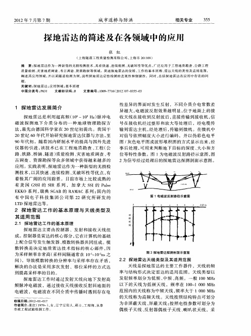 探地雷达的简述及在各领域中的应用