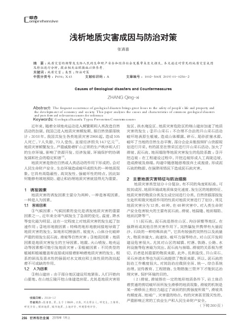 浅析地质灾害成因与防治对策