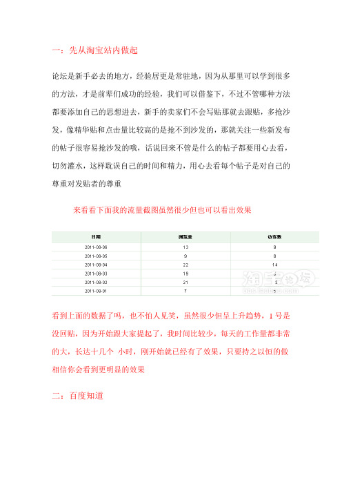 淘宝新手必看 超实用的免费推广方法