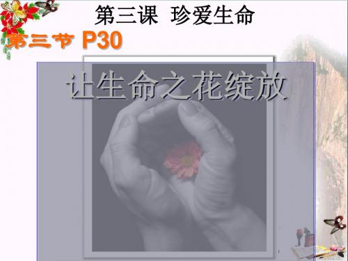 让生命之花绽放ppt优秀课件18 人教版
