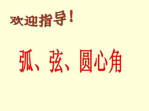 人教版 九年级 数学上弧、弦、圆心角 PPT课件