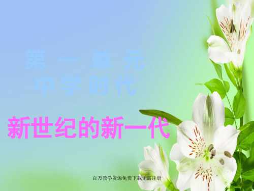 人教版音乐七年级上册新世纪的新一代ppt课件2